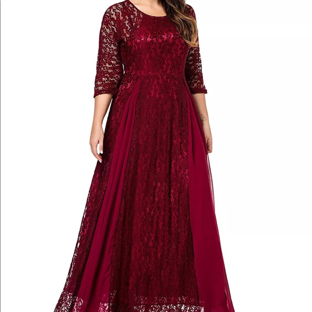 ESPRLIA Plus Size Floral Lace Maxi Dress Sz 3X